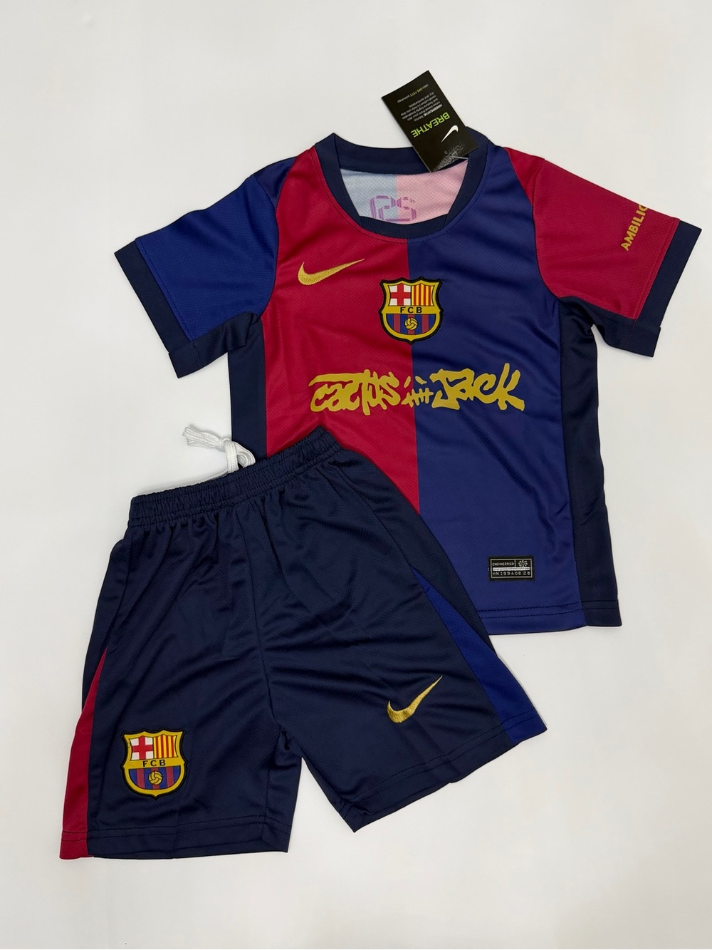 Kid’s FC Barcelona x Cactus Jack 2024/25 Home Jersey Kit